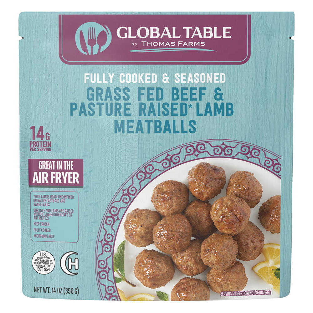 Thomas Farms Grass Fed Beef Lamb Meatballs, 14 oz