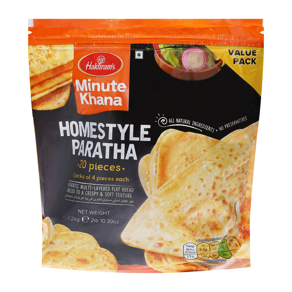 Haldiram's Frozen Homestyle Paratha, 42 oz