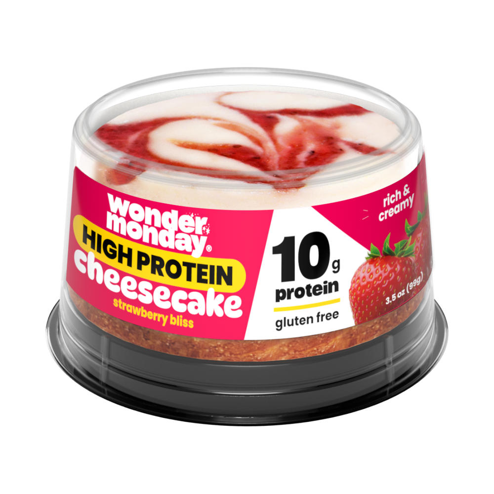 Wonder Monday Strawberry Bliss High Protein Cheesecake, 3.5 oz