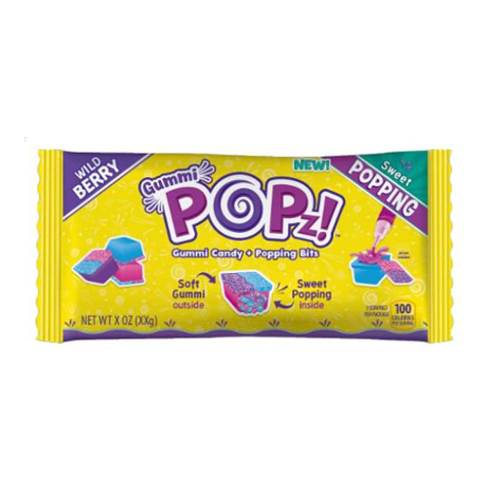 Gummi Popz! Wild Berry Gummy Candy with Popping Bits, 1.8 oz