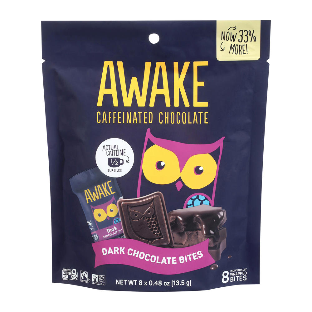 Awake Dark Chocolate Bites, 8 pc, 3.8 oz