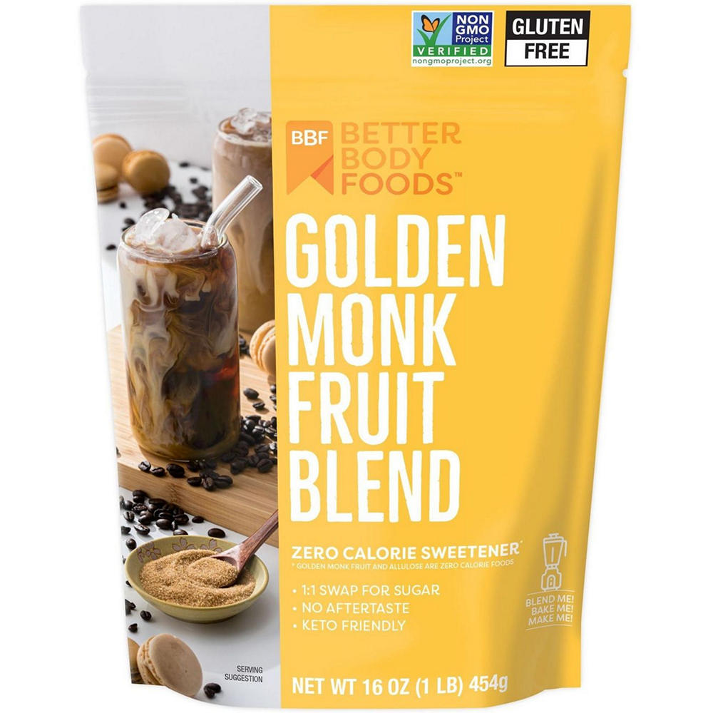 BetterBody Foods Golden Monk Fruit Blend Sweetener, 16 oz