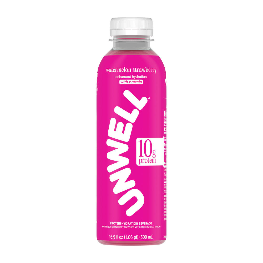 Unwell 10g Protein Hydration Drink - Watermelon Strawberry, 16.9 oz