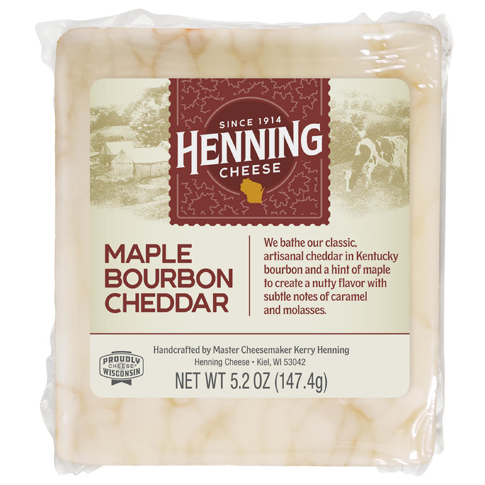 Henning Cheese Maple Bourbon Cheddar, 5.2 oz