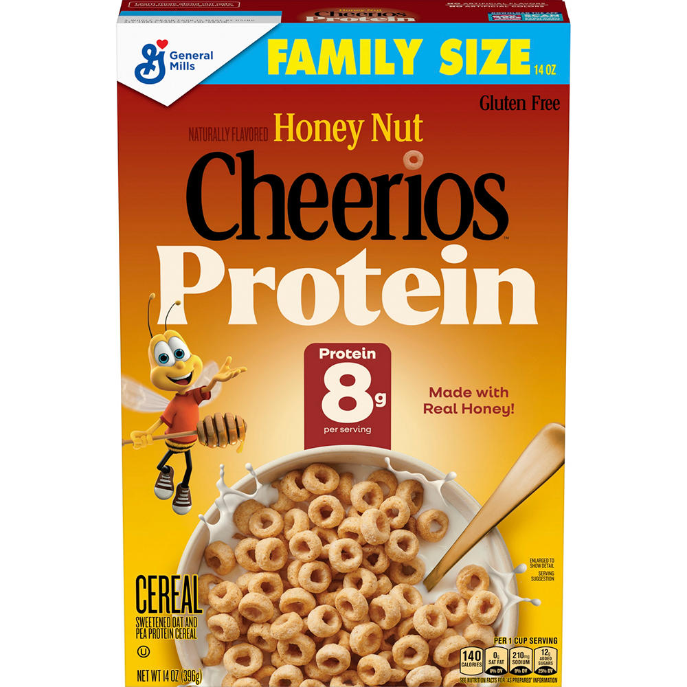 General Mills Cheerios Honey Nut Protein Cereal - Family Size, 14 oz