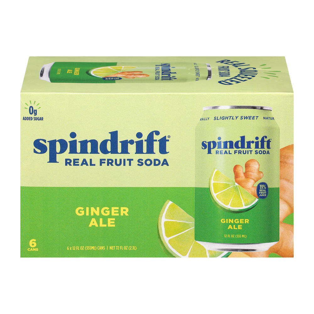 Spindrift Spindrift Ginger Ale Fruit Soda 6 pk Cans, 12 oz