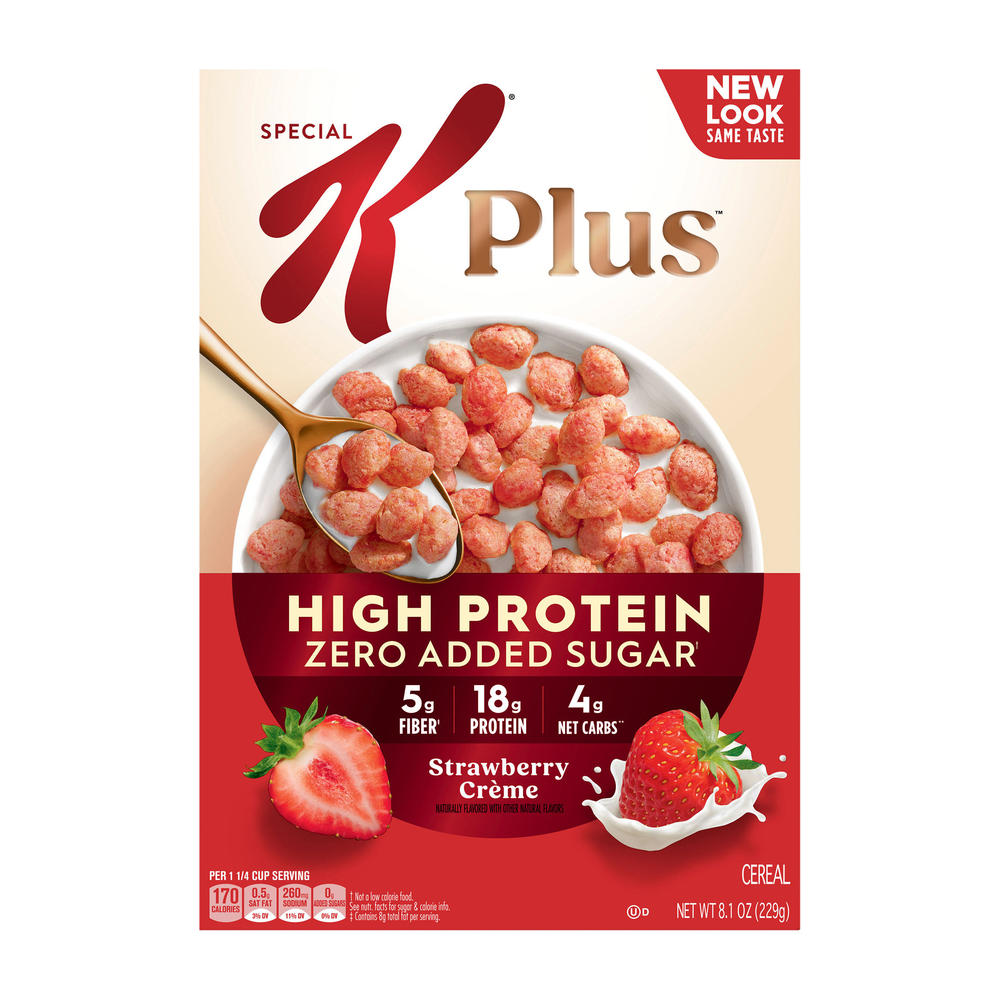 Kellogg's Special K Plus High Protein Strawberry Creme Cereal, 8.1 oz