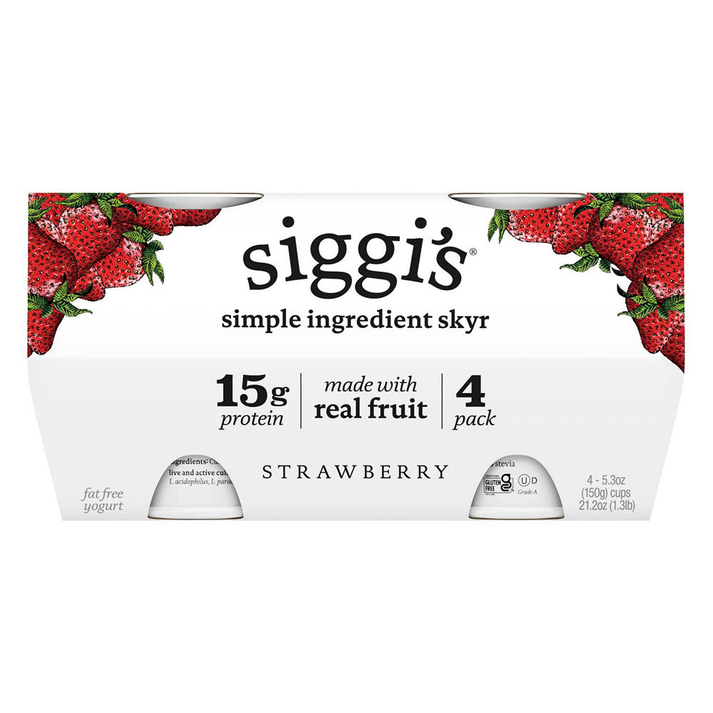 Siggi's Non-Fat Skyr Yogurt - Strawberry, 4 ct