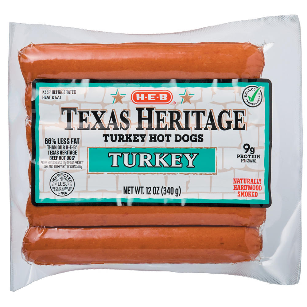H-E-B Texas Heritage Turkey Hotdogs, 12 oz