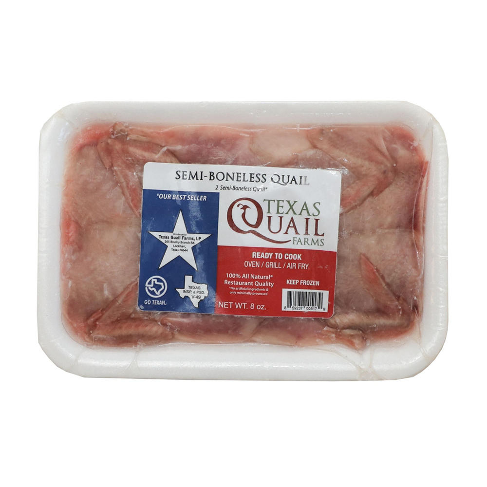 Texas Quail Farms Semi-Boneless Quail, 8 oz