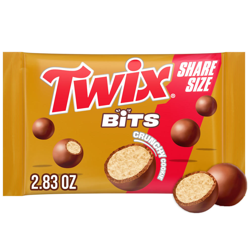 Twix Bits Crunchy Cookie Candy - Share Size, 2.83 oz