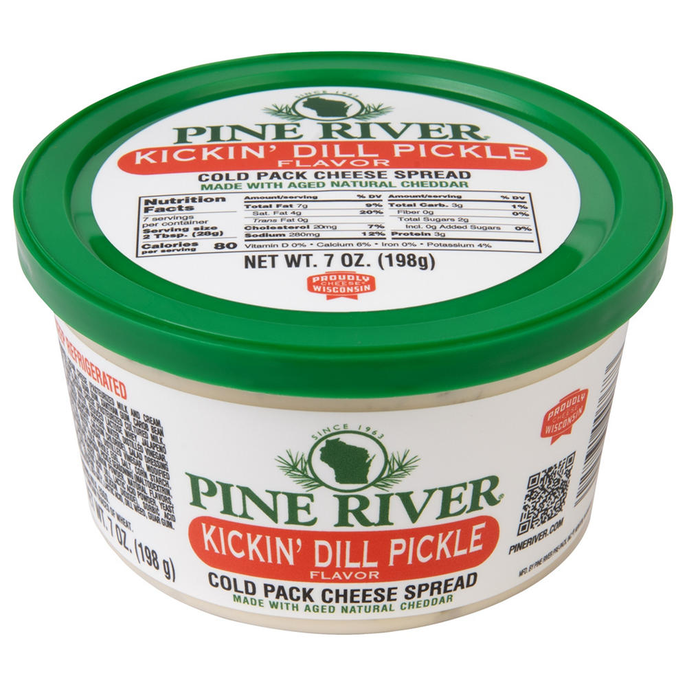 Pine River Kickin' Dill Pickle Cheese Spread, 7 oz