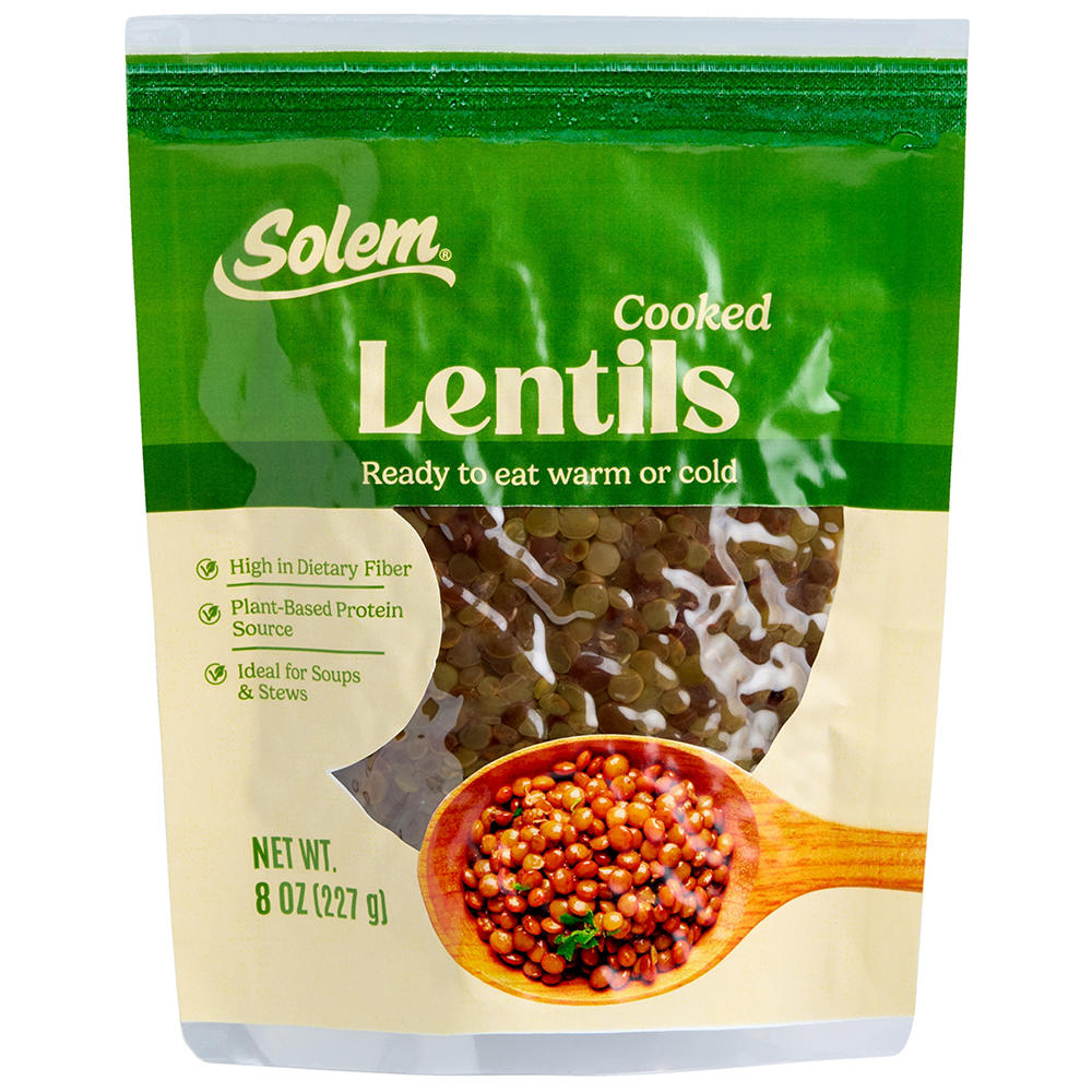 Solem Cooked Lentils, 8 oz