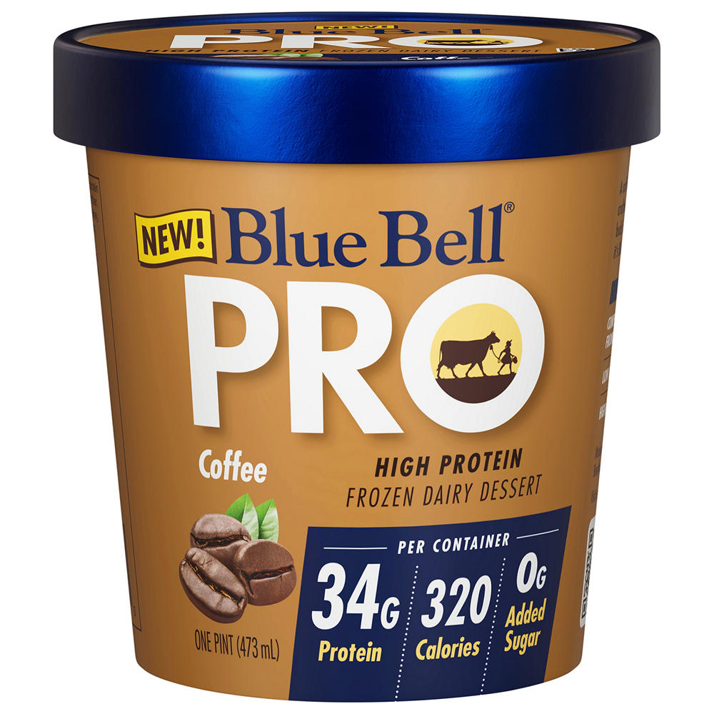 Blue Bell PRO Coffee High Protein Frozen Dairy Dessert, 1 pt