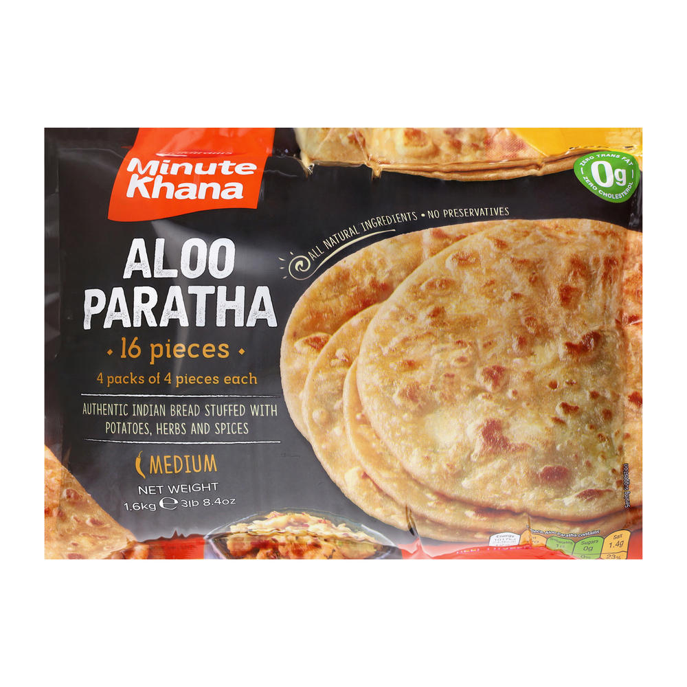 Haldiram's Minute Khana Frozen Aloo Paratha, 16 ct