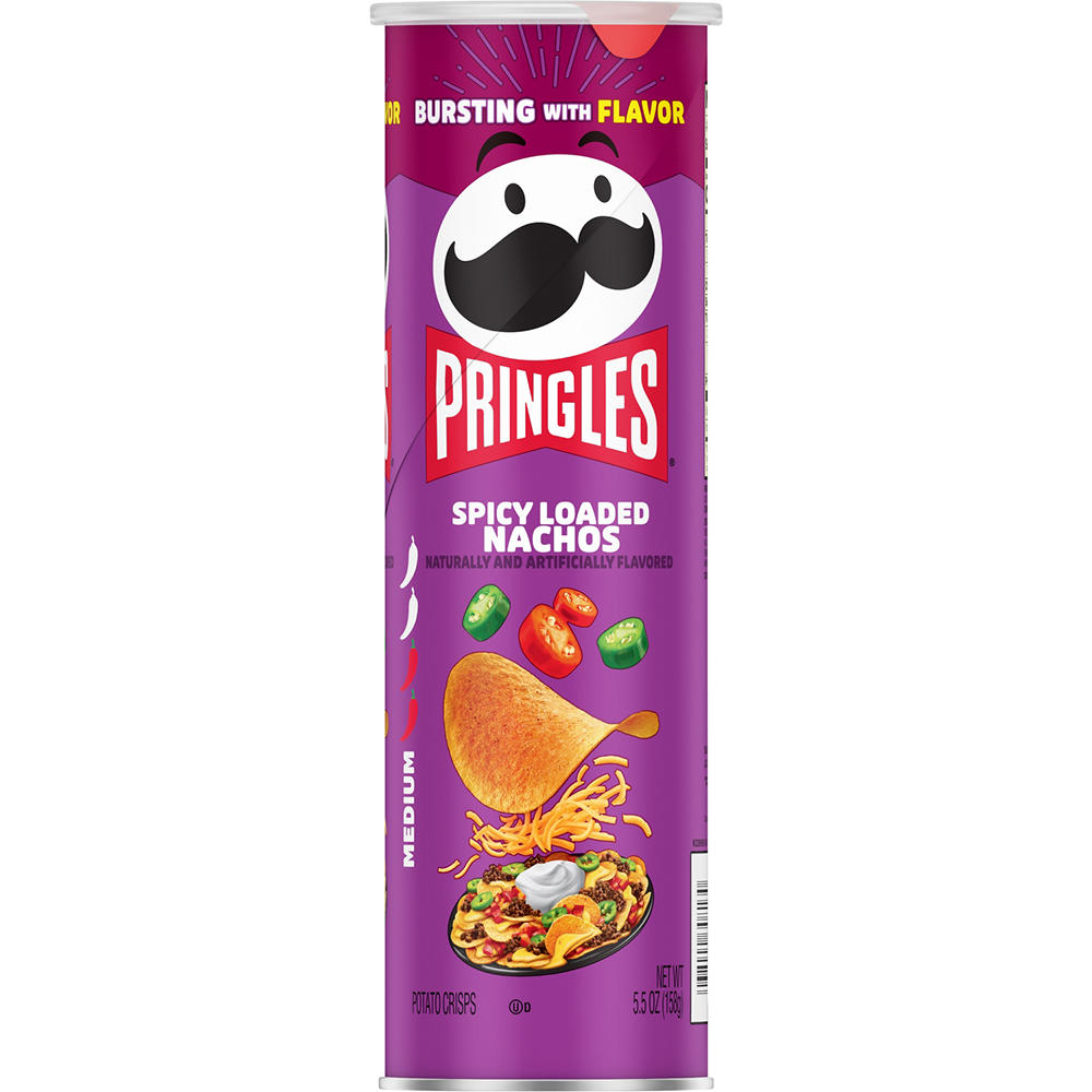 Pringles Spicy Loaded Nachos Potato Crisps Chips, 5.5 oz