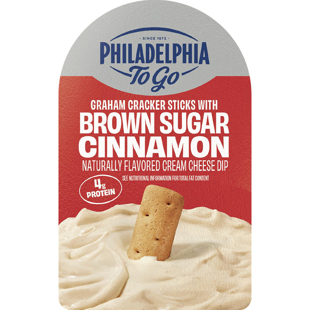 Philadelphia To Go Graham Cracker Sticks & Brown Sugar Cinnamon Dip, 2.6 oz