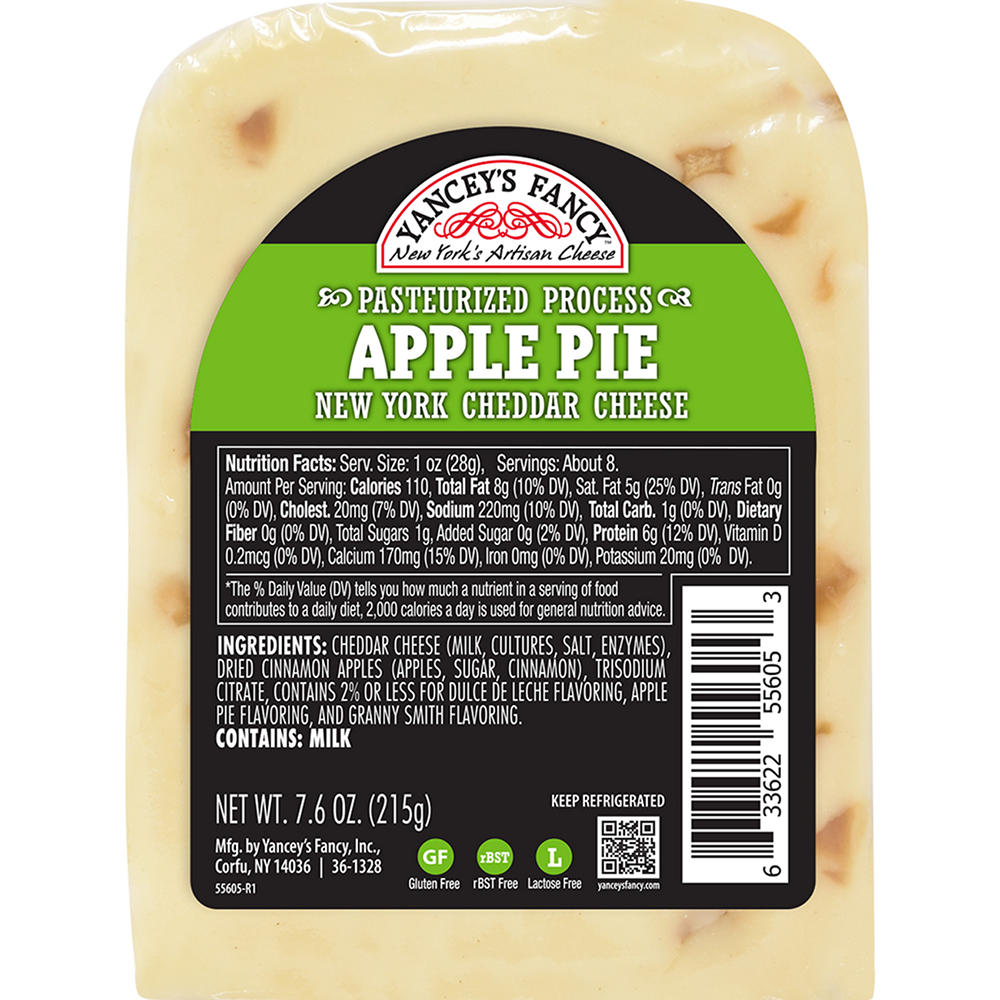 Yancey's Fancy Apple Pie Cheddar Cheese, 7.6 oz