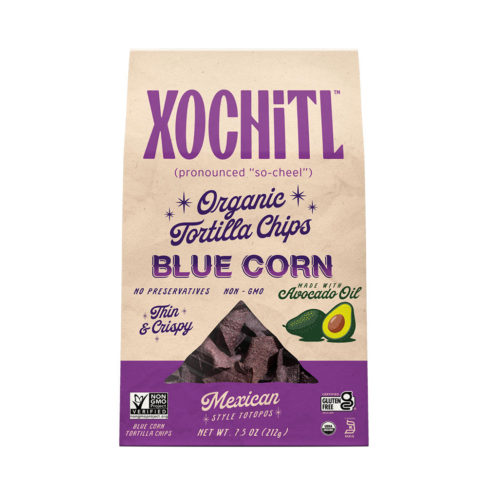Xochitl Organic Mexican-Style Blue Corn Tortilla Chips, 7.5 oz