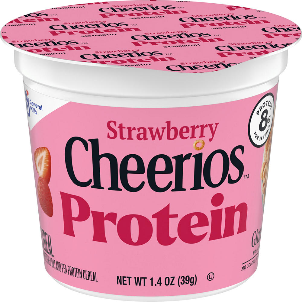 General Mills Cheerios Protein Strawberry Cereal Cup, 1.4 oz