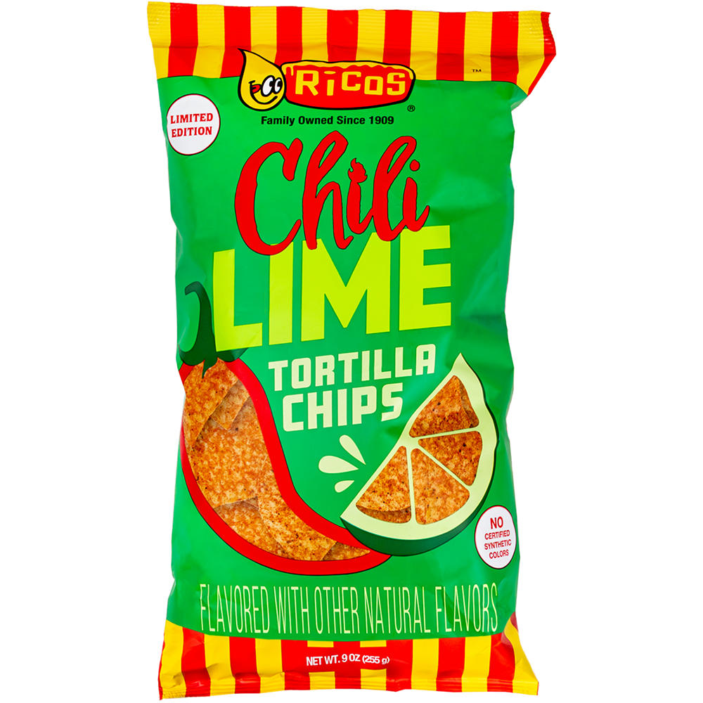 Ricos Chili Lime Tortilla Chips, 9 oz