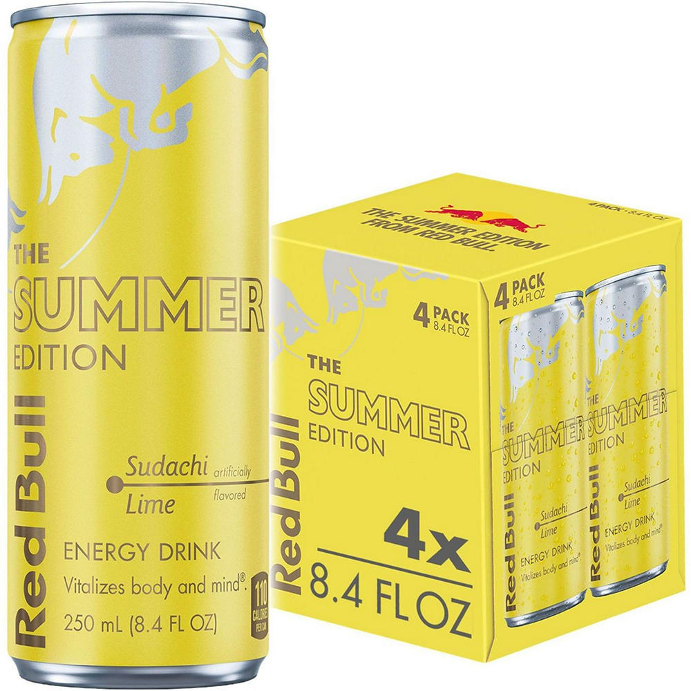 Red Bull Summer Edition Sudachi Lime 4 pk Cans, 8.4 oz