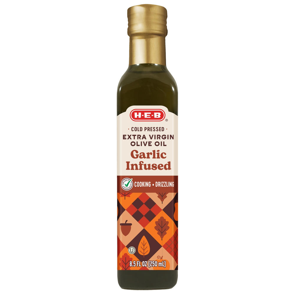 H-E-B Garlic Infused Extra Virgin Olive Oil, 8.5 oz
