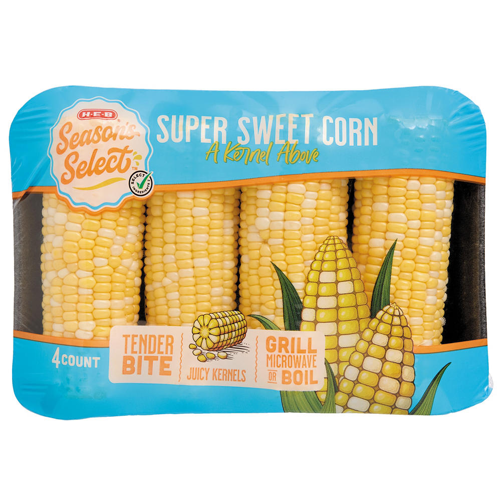 H-E-B Season's Select Super Sweet Corn, 4 ct