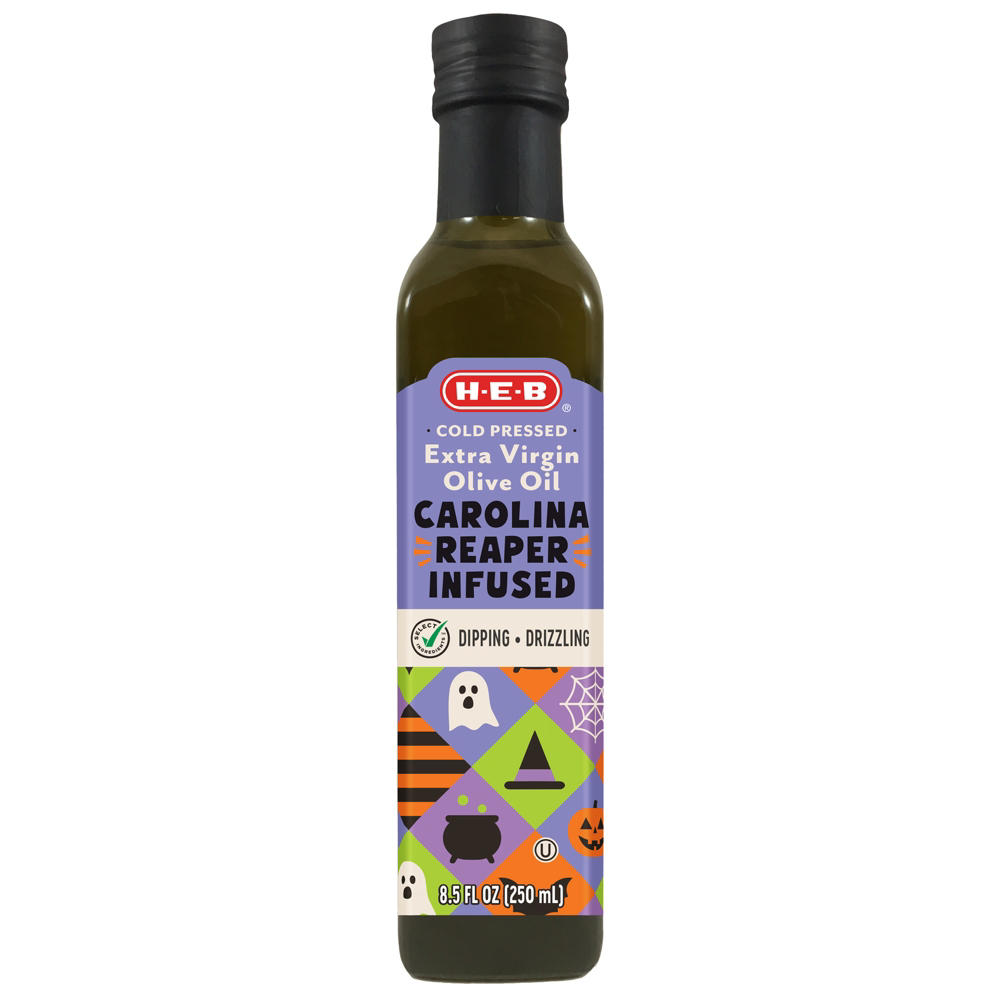 H-E-B Carolina Reaper Infused Extra Virgin Olive Oil, 8.5 oz