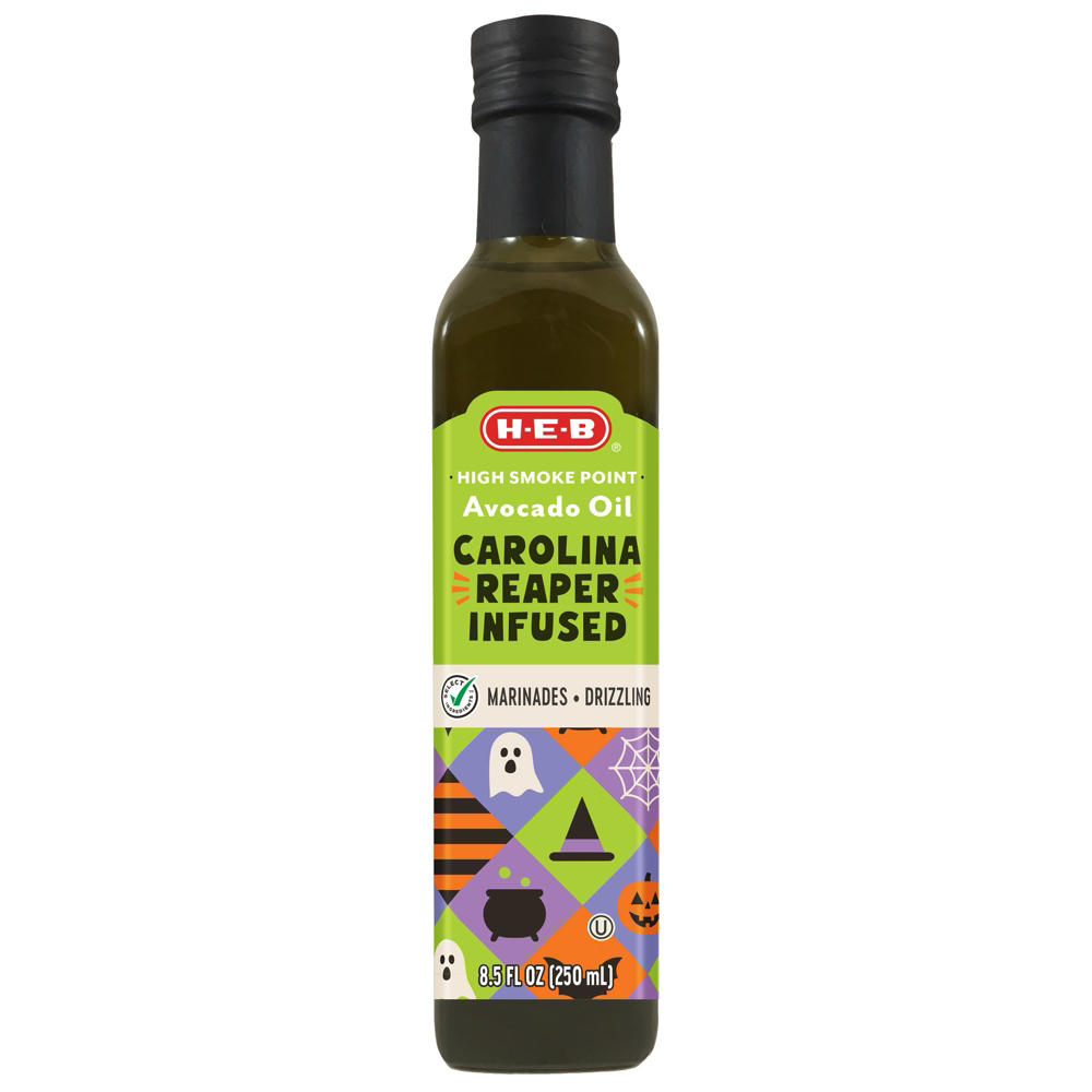 H-E-B Carolina Reaper Infused Avocado Oil, 8.5 oz