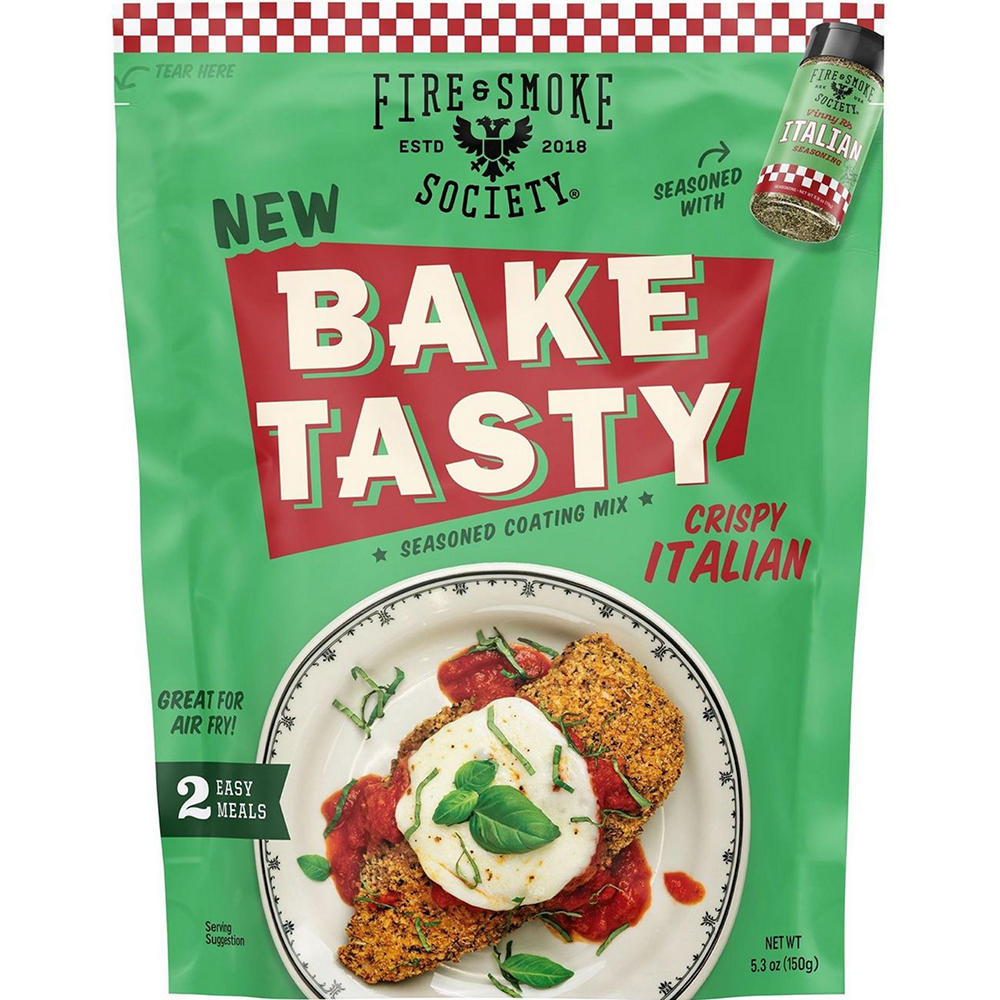 Fire & Smoke Society Bake Tasty Crispy Italian Coating Mix, 5.3 oz