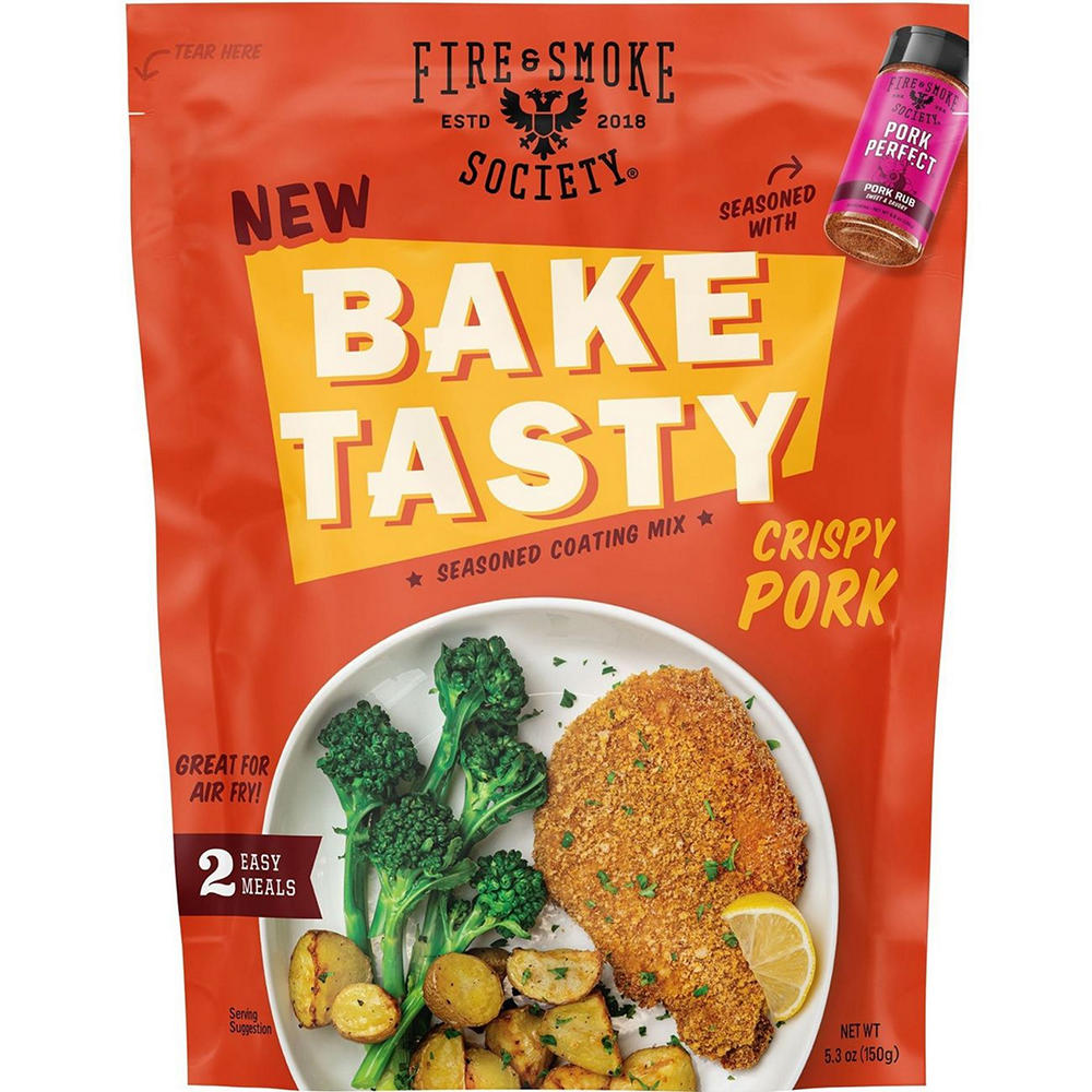 Fire & Smoke Society Bake Tasty Crispy Pork Coating Mix, 5.3 oz