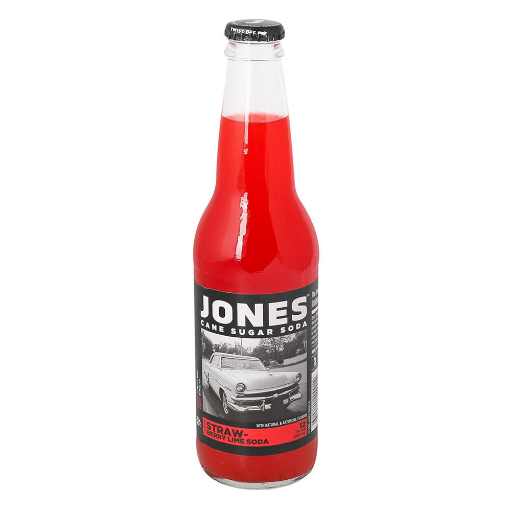 Jones Strawberry Lime Soda, 12 oz