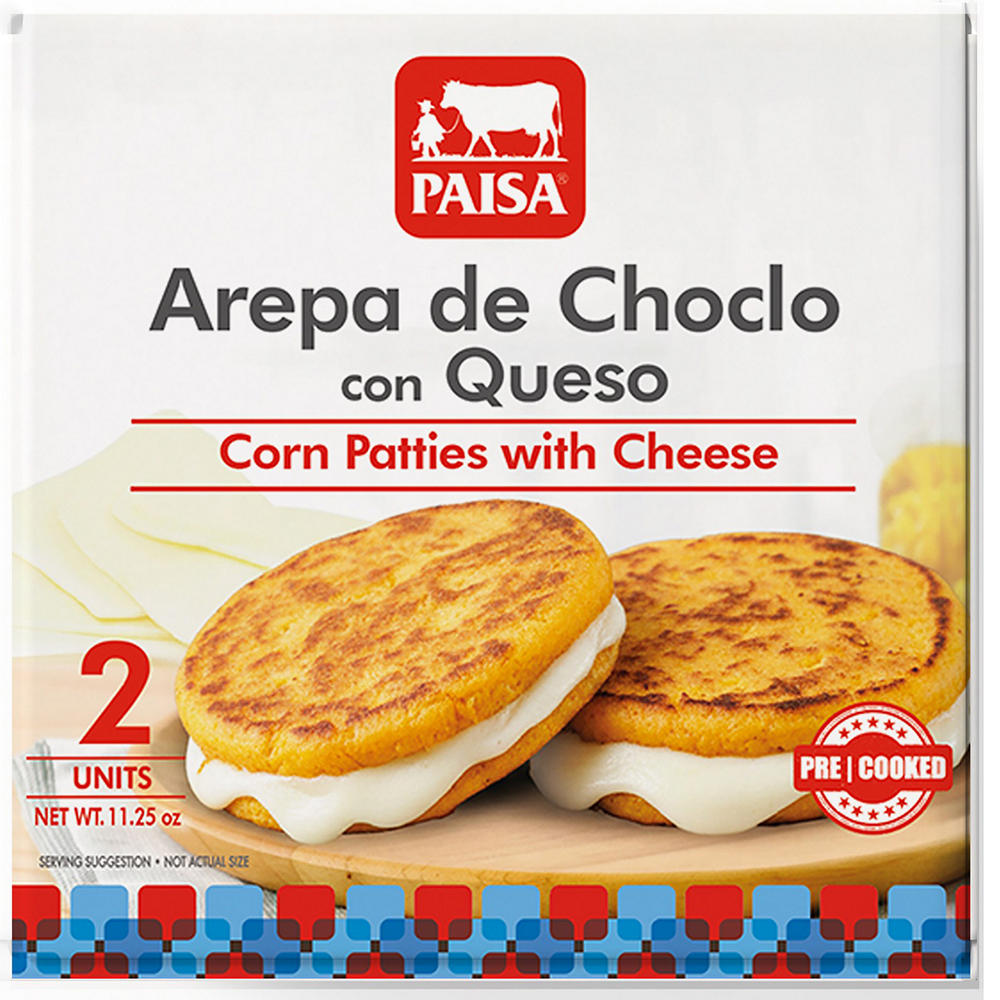 PAISA Pre-Cooked Arepas de Choclo con Queso, 2 ct