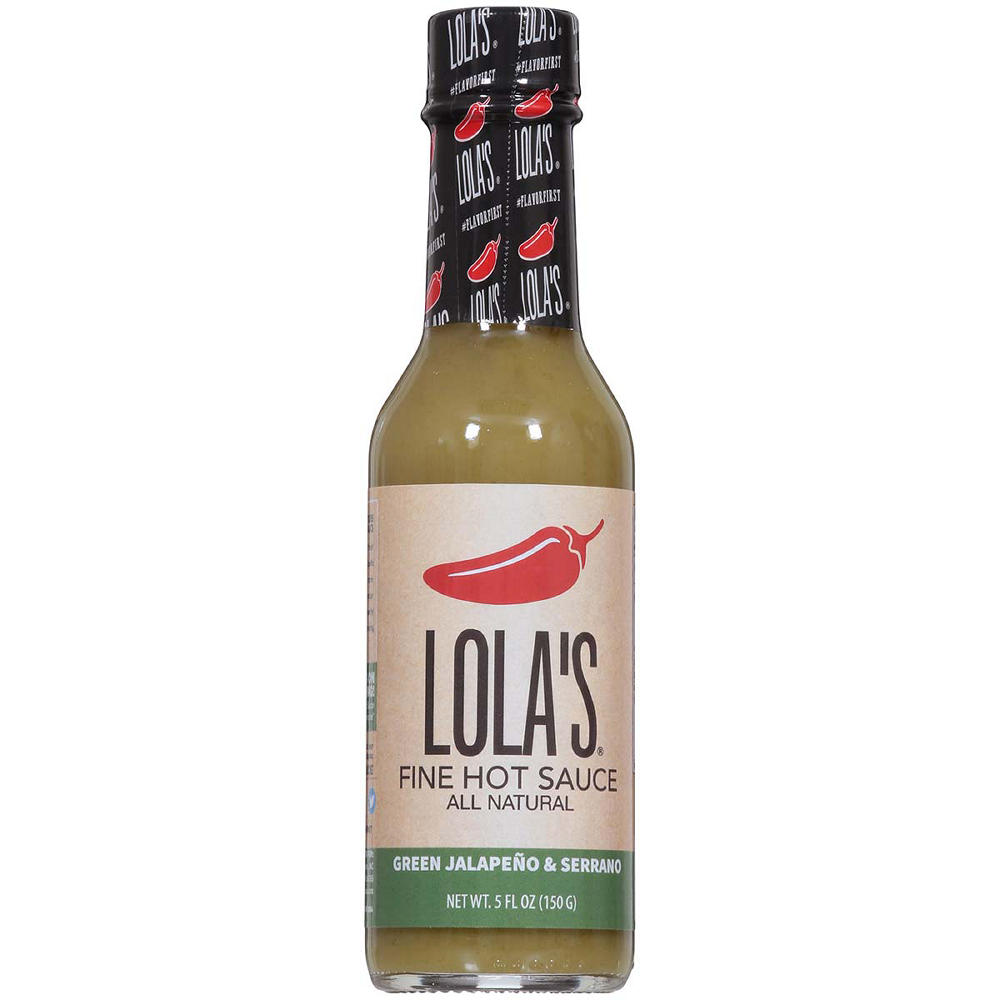 Lola's Fine Hot Sauce Green Jalapeno & Serrano, 5 oz