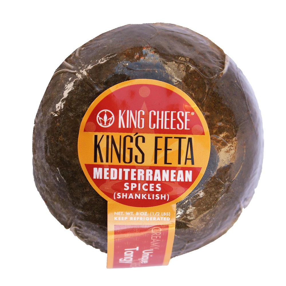 King Cheese King's Feta Cheese with Mediterranean Spices, 8 oz