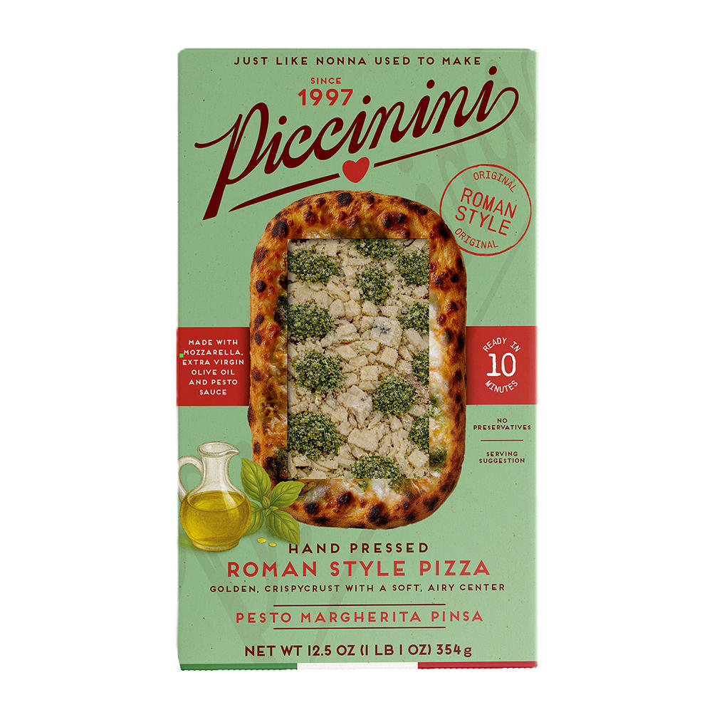 Piccinini Roman-Style Pizza - Pesto Margherita Pinsa, 12.5 oz