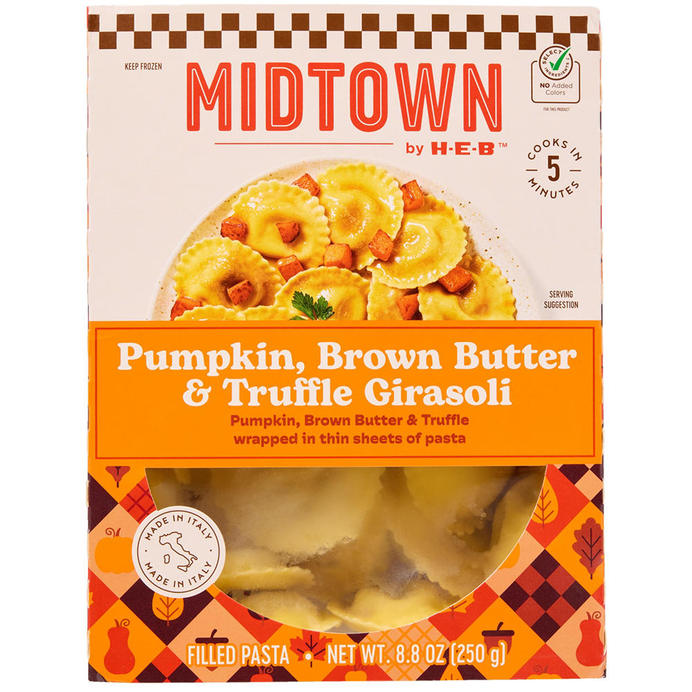 Midtown by H-E-B Pumpkin, Brown Butter & Truffle Girasoli Frozen Pasta, 8.8 oz