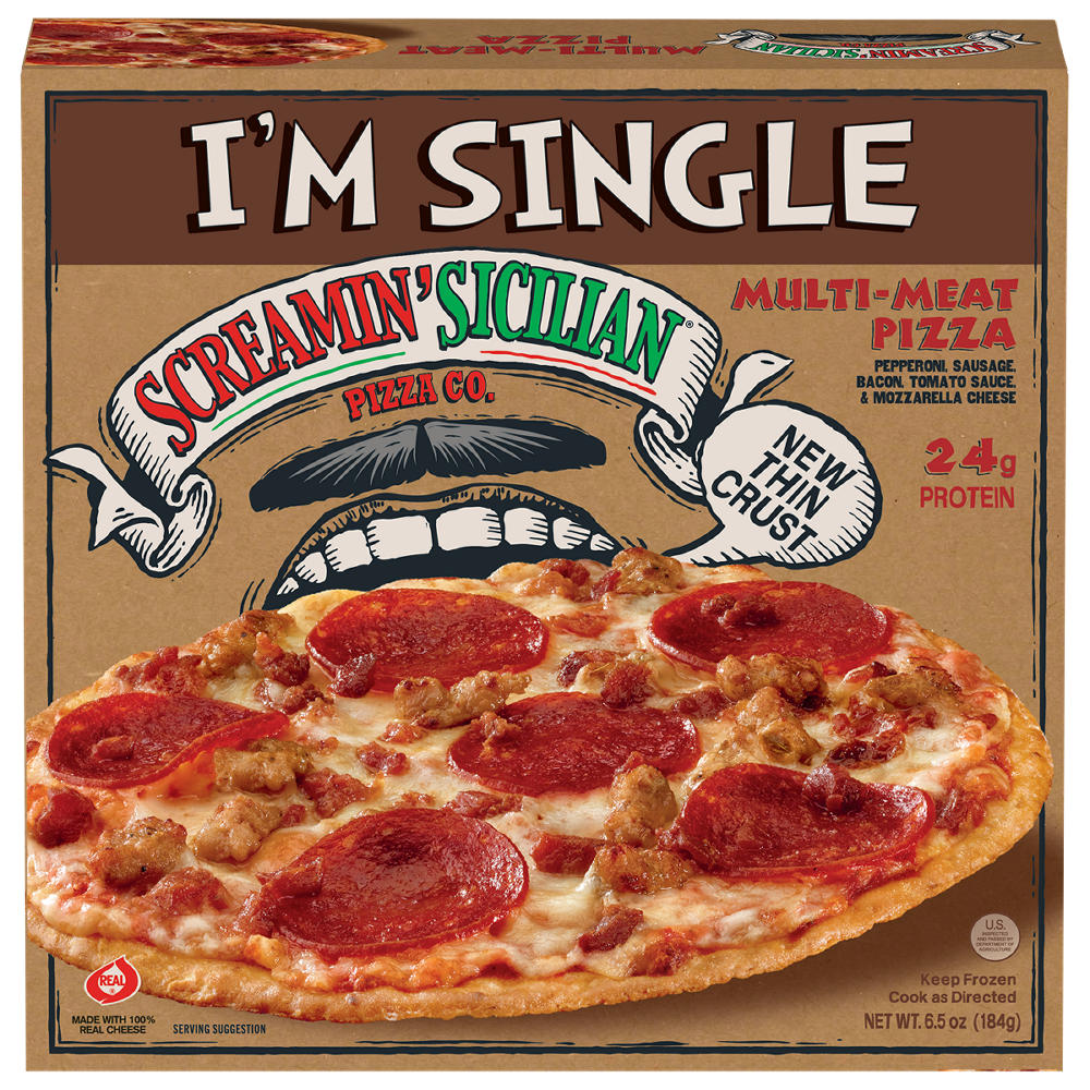 Screamin' Sicilian I'm Single Multi-Meat Frozen Pizza, 6.5 oz