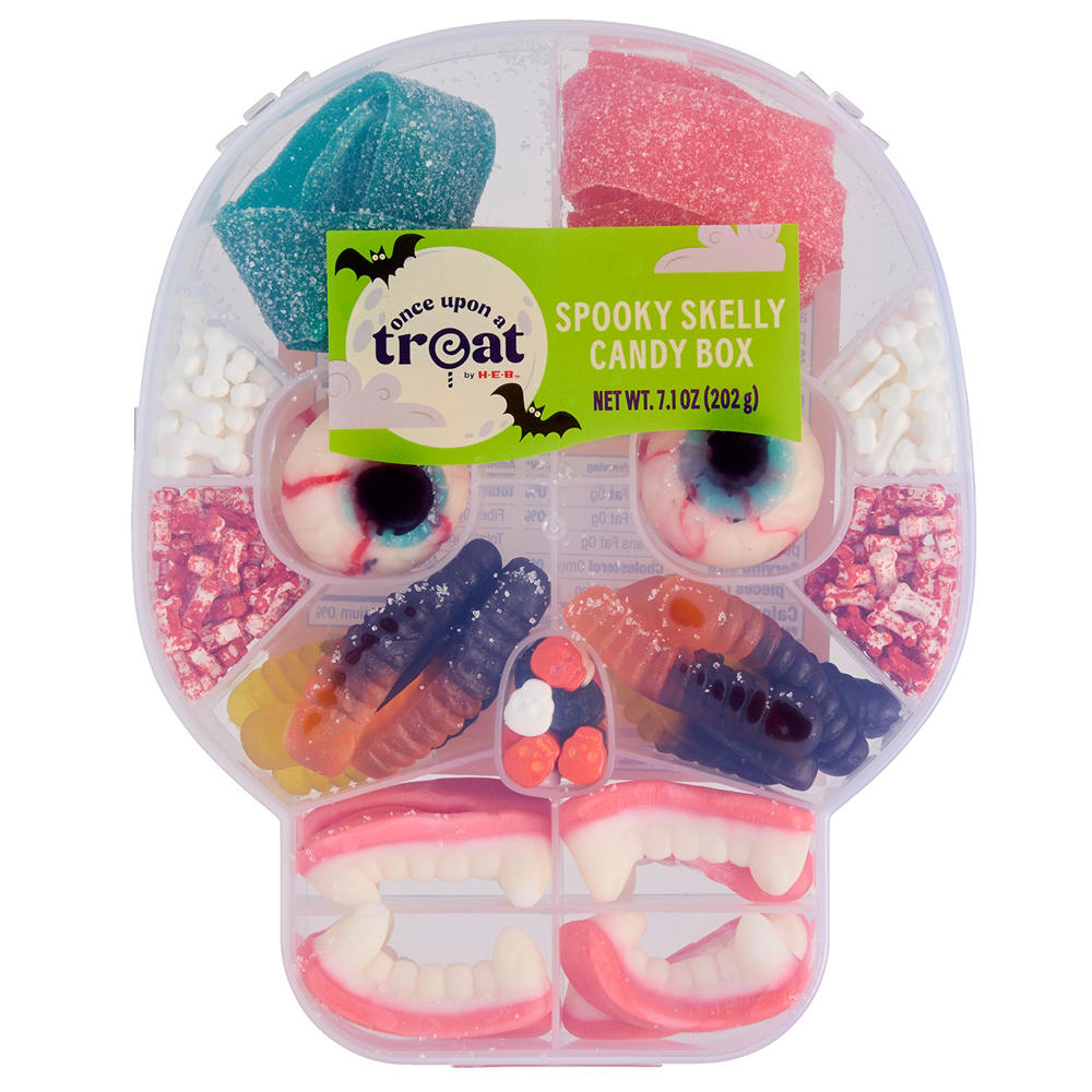 Once Upon a Treat by H-E-B Spooky Skelly Candy Box, 7.1 oz