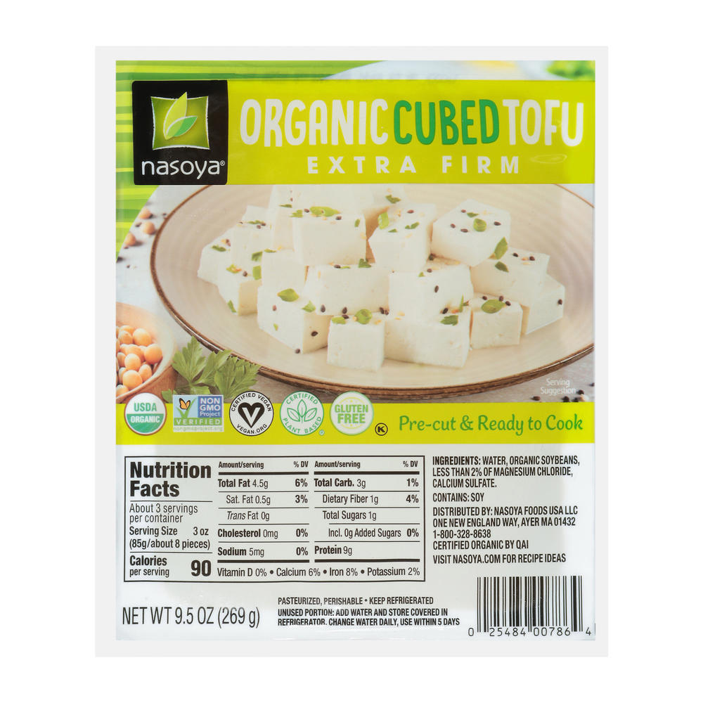 Nasoya Organic Cubed Tofu, 9.5 oz