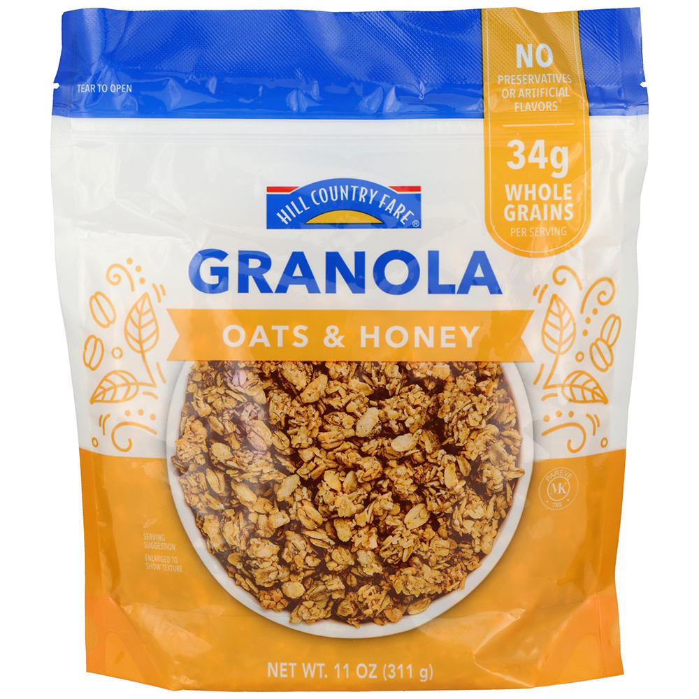Hill Country Fare Granola - Oats and Honey, 11 oz