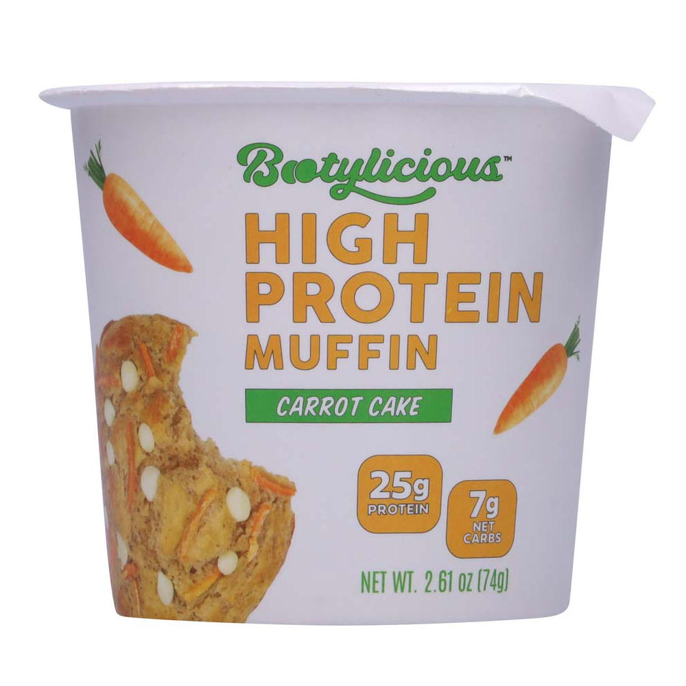 Bootylicious 25g High Protein Muffin Cup - Carrot Cake , 2.61 oz