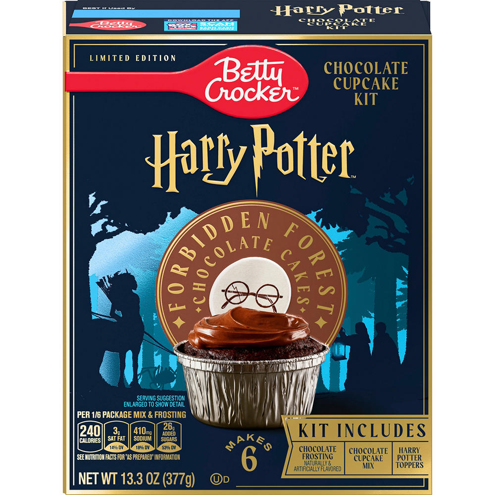 Betty Crocker Harry Potter Forbidden Forest Chocolate Cupcake Kit, 10.3 oz