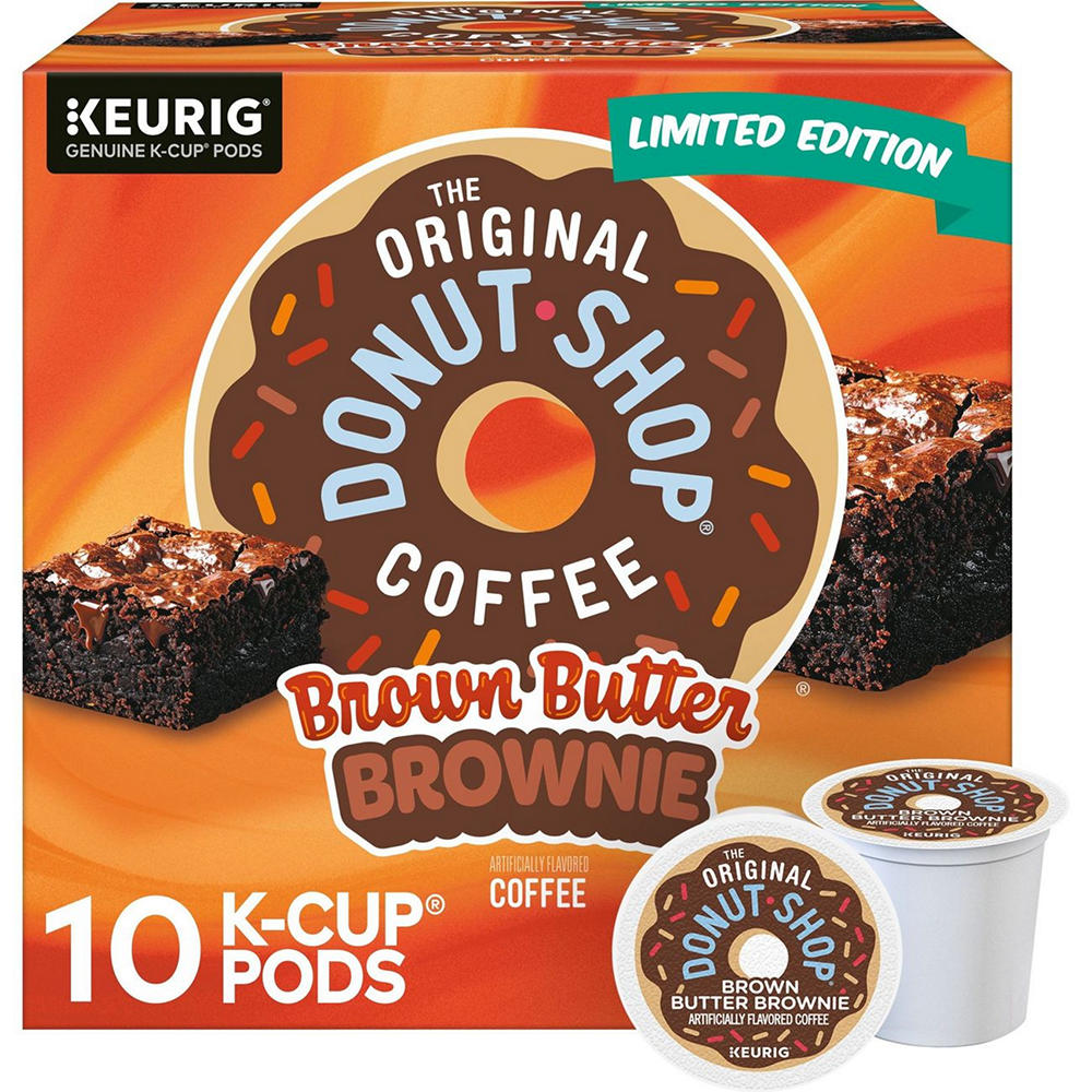 The Original Donut Shop Brown Butter Brownie Flavored Single Serve Coffee K Cups, 10 ct