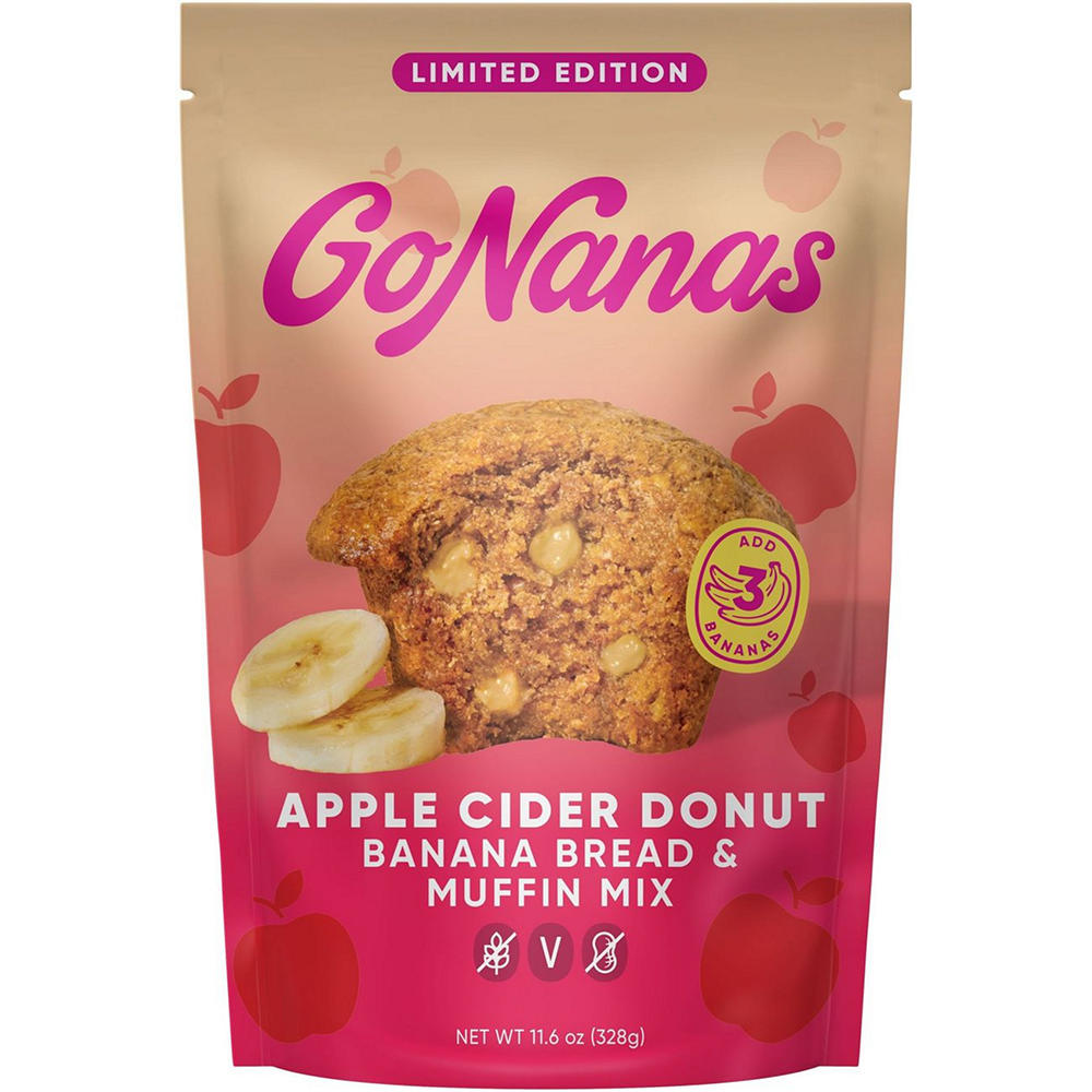 Go Nanas Limited Edition Apple Cider Donut Banana Bread & Muffin Mix, 11.6 oz
