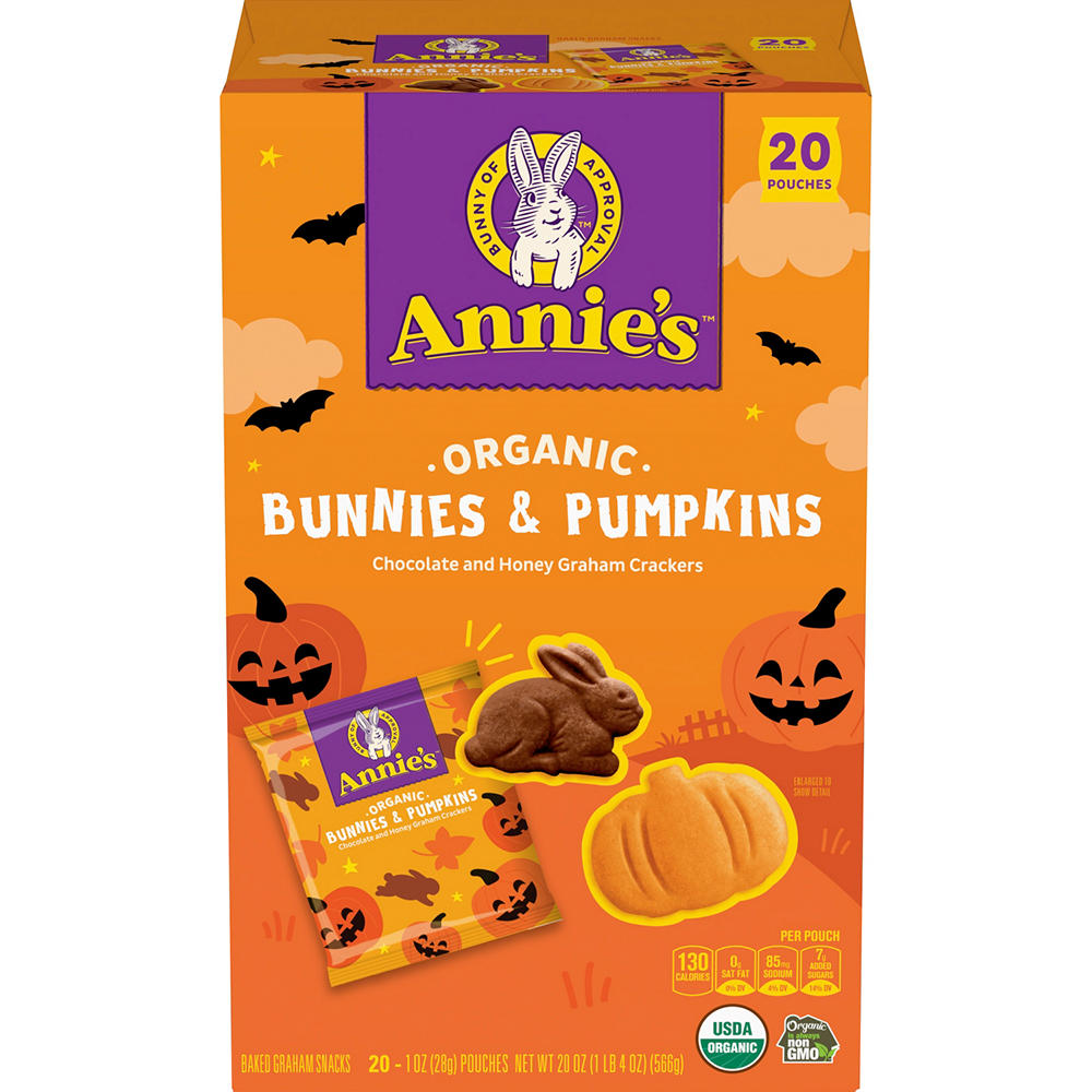 Annie's Bunnies and Pumpkins Chocolate and Honey Graham Crackers, 20 ct