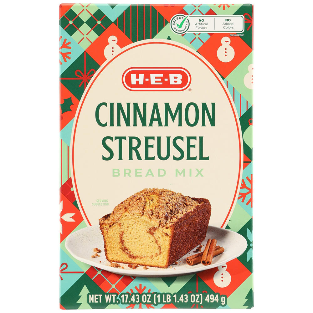 H-E-B Cinnamon Streusel Bread Mix, 17.43 oz