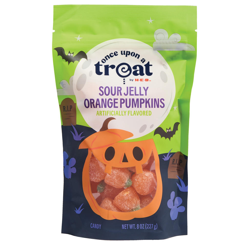 Once Upon a Treat by H-E-B Sour Jelly Orange Pumpkins, 8 oz