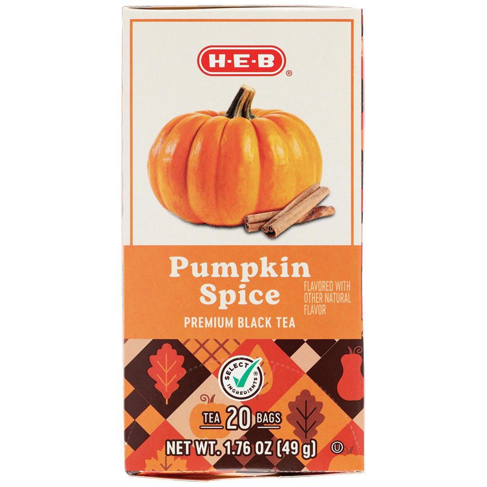H-E-B Pumpkin Spice Black Tea Bags, 20 ct